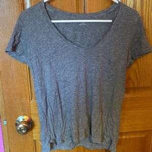 Madewell Charcoal V-Neck Tee